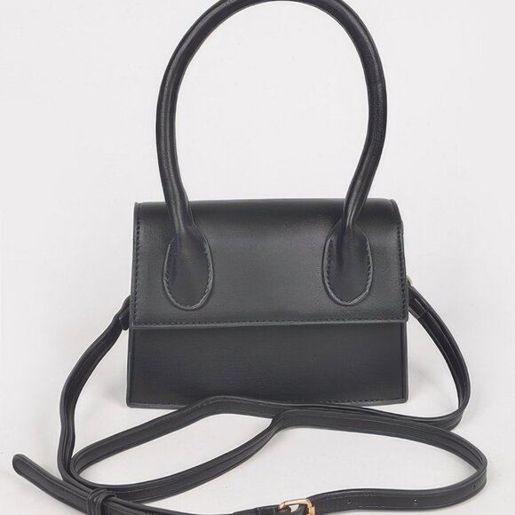 Faux Leather Top Handle Bag - Picture 2 of 4